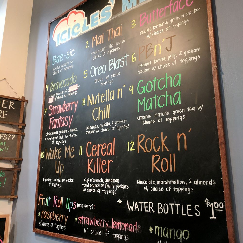 Icicles - The different flavors that are available - Desserts Near Me - Newark, California Icicles - The different flavors that are available - Desserts Near Me - Newark, California