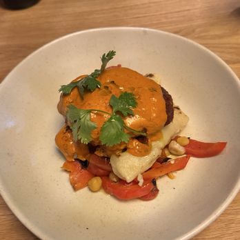 Esh Mediterranean - North African style Halibut - Middle Eastern Near Me - Fairfield, Connecticut