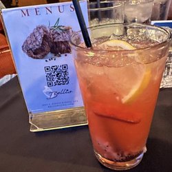 Belli's Bistro - Dragon Juice ( Bacardi Dragonberry, Lemonade, Dragon Fruit, and Raspberry Purree)