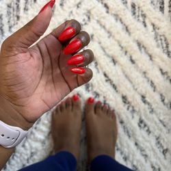 Nails By Chai - Acrylic fill with gel polish, and pedicure with gel polish!