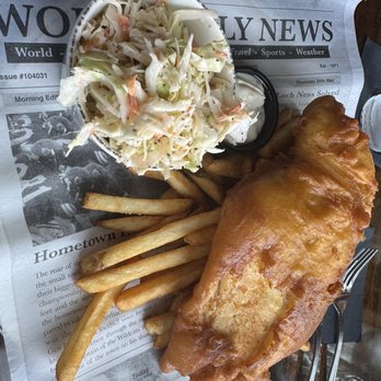 The First Post - Haddock, coleslaw, French fries - New American Near Me - York, Pennsylvania The First Post - Haddock, coleslaw, French fries - New American Near Me - York, Pennsylvania