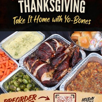 Yo-Bones BBQ - Our Turkey meal set for 6-8 and 9-12 guests are ready to pre-order! Turkey, staffing, brussel sprouts, maple carrots and mashed potatoes. - Barbeque Near Me - Vancouver, British Columbia Yo-Bones BBQ - Our Turkey meal set for 6-8 and 9-12 guests are ready to pre-order! Turkey, staffing, brussel sprouts, maple carrots and mashed potatoes. - Barbeque Near Me - Vancouver, British Columbia