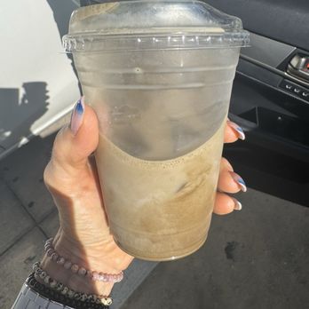 Indy Coffee - Iced hojicha with almond milk - Coffee & Tea Near Me - San Antonio, Texas