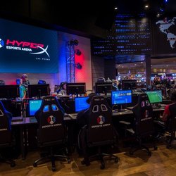 HyperX Arena Las Vegas - Front lobby of the venue. Open for regular gameplay during business hours. (Hours subject to change. Visit hyperxesalv.com to learn more.)