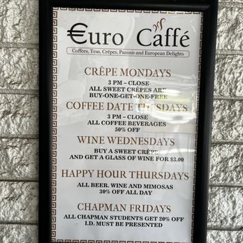 Euro Caffe - Sign - Coffee & Tea Near Me - Orange, California