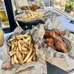 Traditional wings and fries