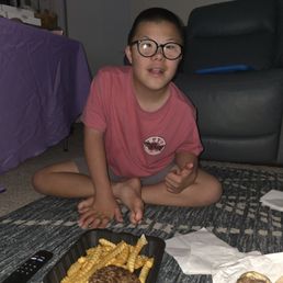 My son ate his burger and fries right up. He gave it a thumbs up! My son ate his burger and fries right up. He gave it a thumbs up!
