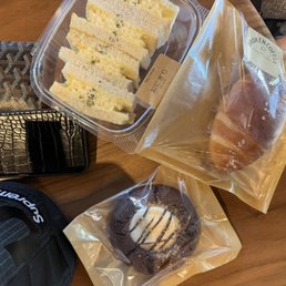 Egg sando salt bread & smores cookie Egg sando salt bread & smores cookie
