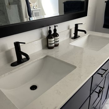 Excel Plumbing Supply Showroom - Double vanity with new faucets and hardware. Makes such a difference! - Kitchen Supplies Near Me - San Francisco, California