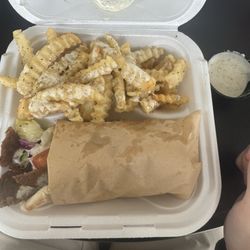 Tikka Kabob Express - Gyro Wrap with French Fries