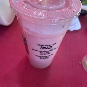 Tacos Los Tres Reyes - Fresa horchata - Mexican Near Me - San Jose, California Tacos Los Tres Reyes - Fresa horchata - Mexican Near Me - San Jose, California