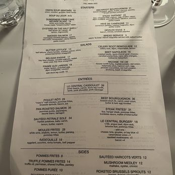 Le Central - Cocktail, wine, beer and nonalcoholic beverage menu at Le Central in San Francisco. - French Near Me - San Francisco, California Le Central - Cocktail, wine, beer and nonalcoholic beverage menu at Le Central in San Francisco. - French Near Me - San Francisco, California