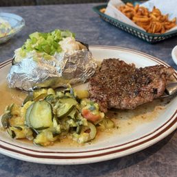 Steak and baked potato