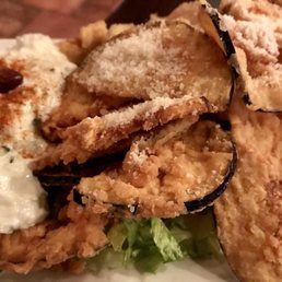 Fried eggplant with tzatziki Fried eggplant with tzatziki