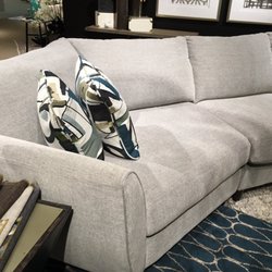 La-Z-Boy Furniture Galleries - The famous Tribeca 'cuddler' section of a really versatile sectional we carry. Tons of fabric choice, memory foam or not etc...