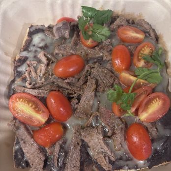Cafe Biaani - $15 asada mollete barley any meat also flavor less 0/10 - Coffee & Tea Near Me - Anaheim, California