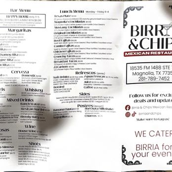 Birria & Chips - Menu - Mexican Near Me - Magnolia, Texas Birria & Chips - Menu - Mexican Near Me - Magnolia, Texas
