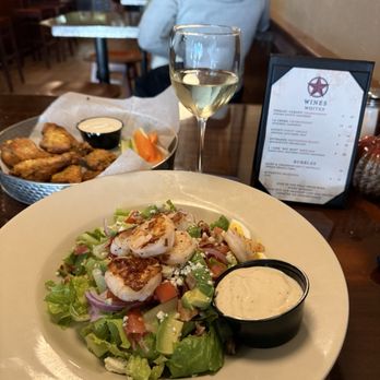 Tap Room - Half salad with shrimp and Caesar dressing - Pubs Near Me - Greensboro, North Carolina Tap Room - Half salad with shrimp and Caesar dressing - Pubs Near Me - Greensboro, North Carolina