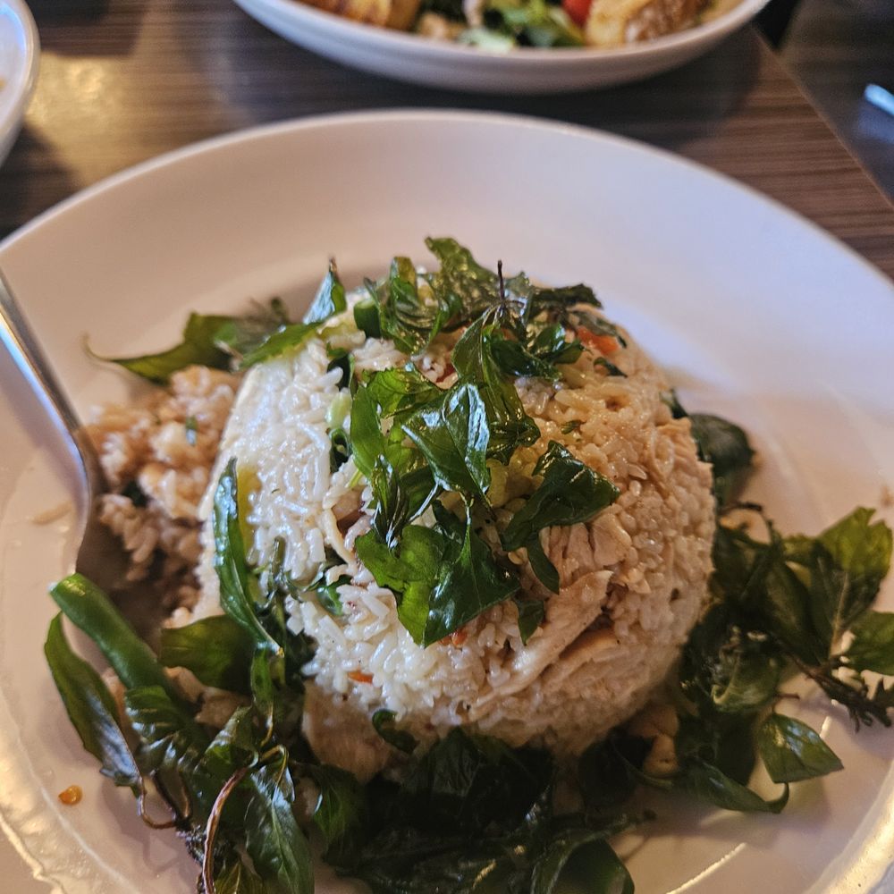 Mint Leaf Cuisine - Spicy basil fried rice with chicken - Asian Fusion Near Me - Saratoga, California Mint Leaf Cuisine - Spicy basil fried rice with chicken - Asian Fusion Near Me - Saratoga, California