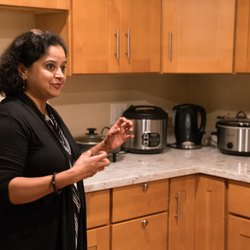 Natural Medicine & Ayurveda, Clinic, Academy & Wellness Spa - Gayathri Shanbhag, MS-Nutrition, explaining the benefits of certain culinary spices.