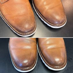 Legacy Shoe Care - Top: before Bottom: after