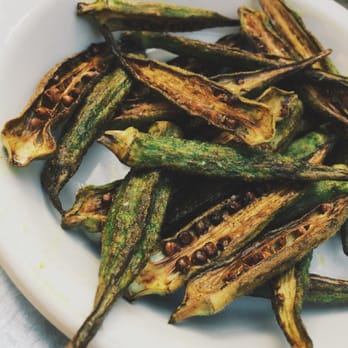 Si Tapas - Delicious sea salt fried okra. $3 on the happy hour menu! - Spanish Near Me - Dallas, Texas