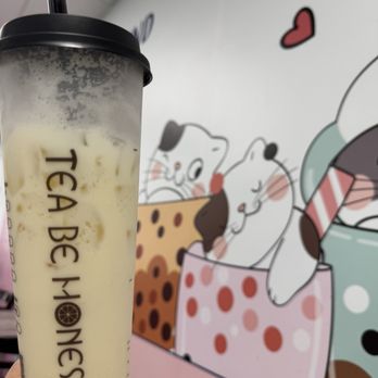 Tea Be Honest - Messy mango milk (shaken) - Coffee & Tea Near Me - Rialto, California