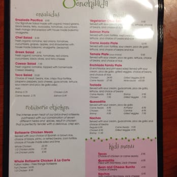 The Green Enchilada - Menu page1 - Mexican Near Me - Pacifica, California The Green Enchilada - Menu page1 - Mexican Near Me - Pacifica, California