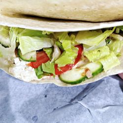 The Daily Blend Cafe - The 12" Hummus Veggie Wrap