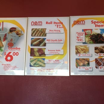 NEM - Menu - Vietnamese Near Me - Garden Grove, California