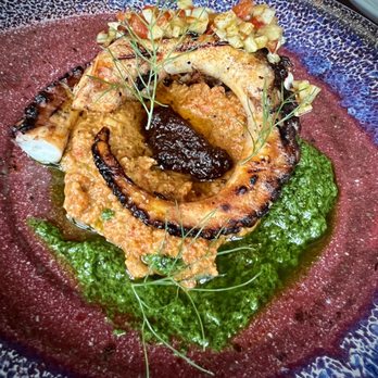 Oloroso - Grilled Octopus- Muhammara, Fennel, Black Olives, Mombasa 20 - Spanish Near Me - Philadelphia, Pennsylvania Oloroso - Grilled Octopus- Muhammara, Fennel, Black Olives, Mombasa 20 - Spanish Near Me - Philadelphia, Pennsylvania
