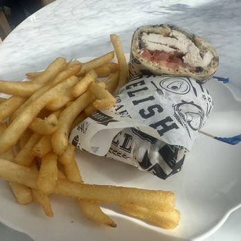Cafe Amalia - Chicken gyro and fries- delicious - Cafes Near Me - Kirkwood, Missouri