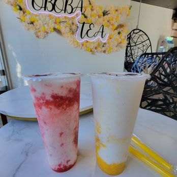 Oboba Tea - Strawberry and mango yogurt - Bubble Tea Near Me - Temecula, California