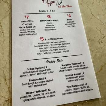 Fig's Prime - Happy Hour drinks and appetizers menu - Steakhouses Near Me - Altamonte Springs, Florida