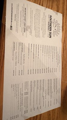 Menu photo 1 Southern Sun Pub & Brewery Boulder, CO Menu photo 1 Southern Sun Pub & Brewery Boulder, CO