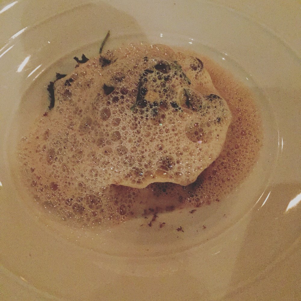 Estelle Bistro - Rabbit ravioli morel foam - Wine Bars Near Me - Northcote, VIC