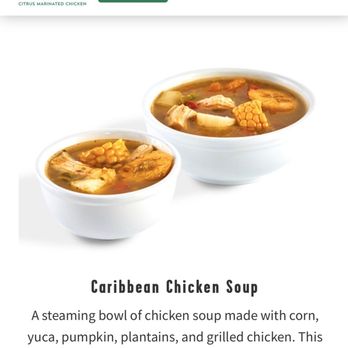 Pollo Tropical - Caribbean chicken soup. - Latin American Near Me - Orlando, Florida Pollo Tropical - Caribbean chicken soup. - Latin American Near Me - Orlando, Florida