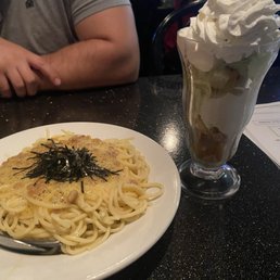 Natto pasta and the original parfait!