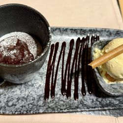 Eiger Guesthouse Restaurant - Chocolate cake with ice cream