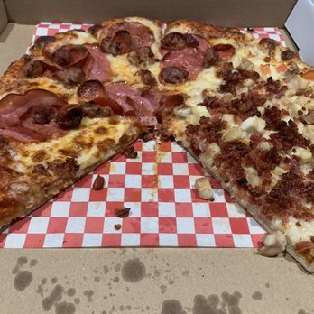 Bombay Pizza House - Half half meat lovers and chicken bacon supreme - Pizza Near Me - Fremont, California Bombay Pizza House - Half half meat lovers and chicken bacon supreme - Pizza Near Me - Fremont, California