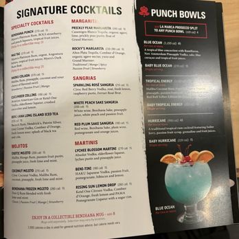 Benihana - Chandler - Cocktail menu - Sushi Bars Near Me - Chandler, Arizona
