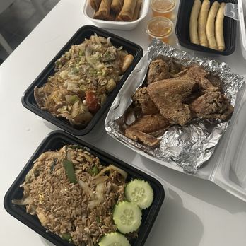 Bangkok Social - Wings, Vegetable Egg Rolls, Cheese Rolls, Basil Fried Rice, and Pad Woonsen - Seafood Near Me - Houston, Texas Bangkok Social - Wings, Vegetable Egg Rolls, Cheese Rolls, Basil Fried Rice, and Pad Woonsen - Seafood Near Me - Houston, Texas