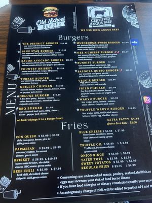 Menu photo 8 Old School Burger Katy, TX