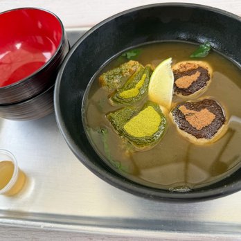 Shoki Ramen House - Agedashi Tofu with Matcha and Hokkaido powder - Ramen Near Me - Sacramento, California Shoki Ramen House - Agedashi Tofu with Matcha and Hokkaido powder - Ramen Near Me - Sacramento, California