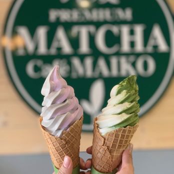 Premium Matcha Cafe Maiko - two ice cream cones - Coffee & Tea Near Me - Troy, Michigan Premium Matcha Cafe Maiko - two ice cream cones - Coffee & Tea Near Me - Troy, Michigan