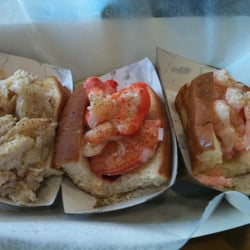 Luke's Lobster Bethesda - 1/2 crab roll, 1/2 lobster roll, 1/2 shrimp roll