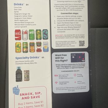 Breeze Airways - Beverage page 1 and the instructions on connecting to the internet - Airlines Near Me - Pittsburgh, Pennsylvania Breeze Airways - Beverage page 1 and the instructions on connecting to the internet - Airlines Near Me - Pittsburgh, Pennsylvania