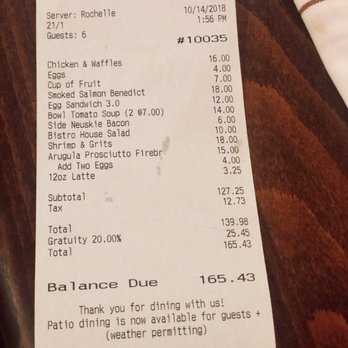 Pomegranate Bistro - 20% Gratuity brunch??? Hhh - Breakfast & Brunch Near Me - Redmond, Washington