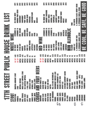 Menu photo 6 17th Street Public House Merced, CA Menu photo 6 17th Street Public House Merced, CA