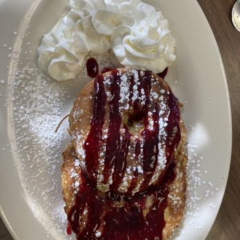 Norma J's - a plate of food with whipped cream and jelly - Breakfast & Brunch Near Me - Plattsburgh, New York